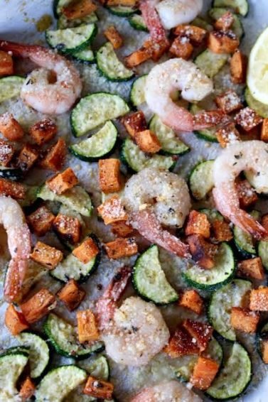 Garlic Parmesan Shrimp & Zucchini